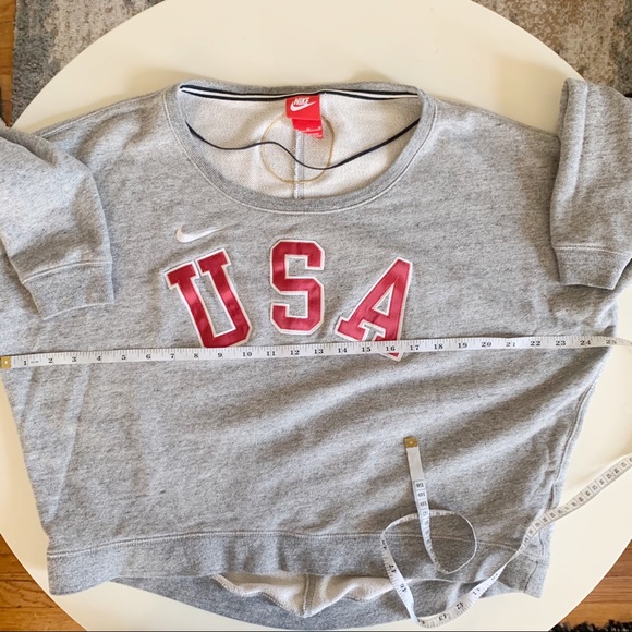 Nike Olympic Team USA Cropped Sweatshirt Medium - Picture 6 of 9